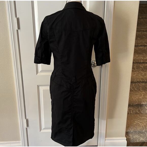 Armani Exchange Form Fitting Black Denim Like Dress in Size 2 - Picture 2 of 9